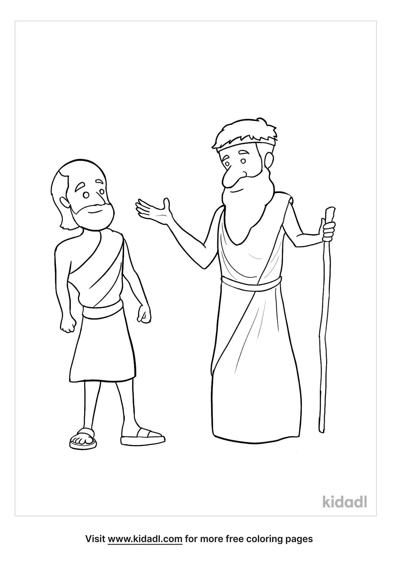 Free elijah and elisha coloring page coloring page printables