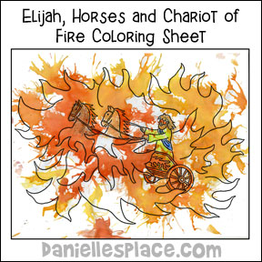 Elijah bible crafts for kids