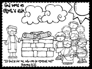 Elijah and the fire from heaven craft and color sheet by jannysue