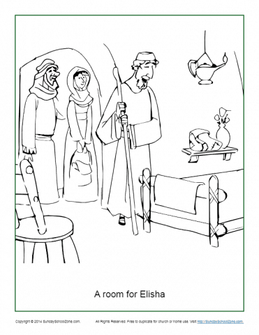 A room for elisha archives sunday school coloring pages sunday school coloring sheets bible story crafts
