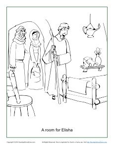 A room for elisha coloring page bible crafts preschool bible crafts bible coloring pages