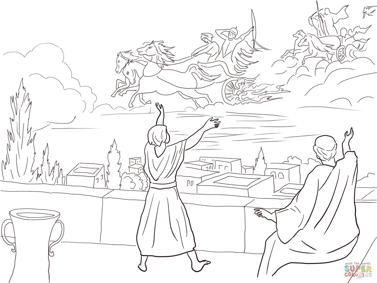 Elisha invisible army super coloring sunday school coloring pages bible coloring pages bible coloring