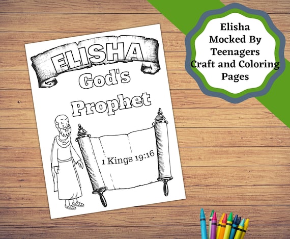 Elisha mocked by teenagers printable craft and coloring page
