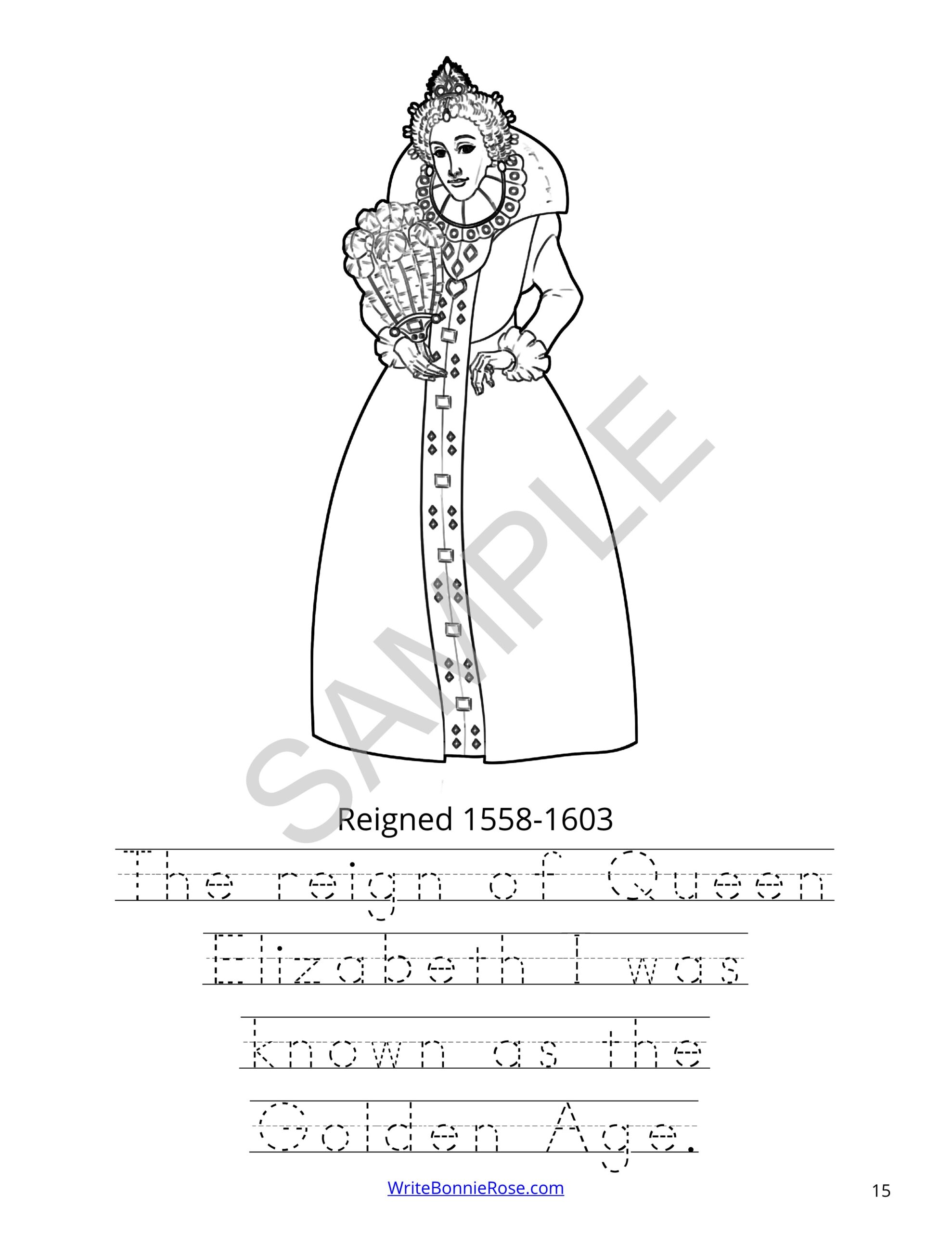 Kings and queens of england coloring book