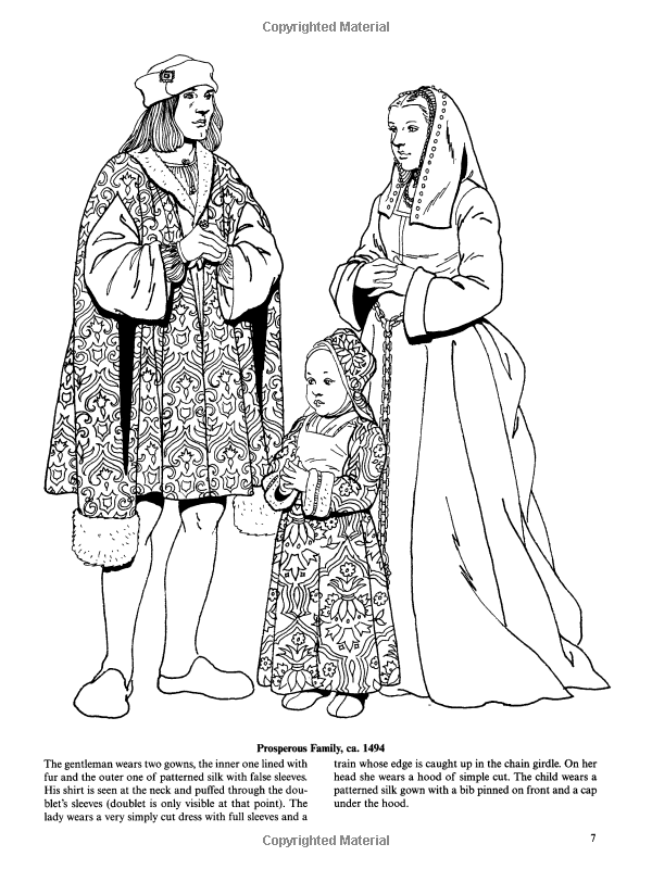 Tudor and elizabethan fashions dover fashion loring book fashion loring book elizabethan fashion medieval fashion