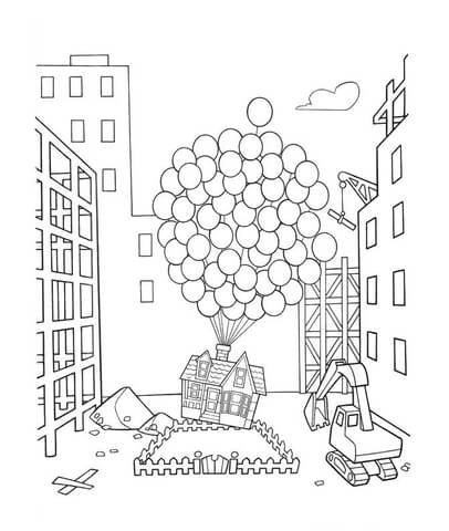 Up with hundreds of balloons coloring page free printable coloring pages
