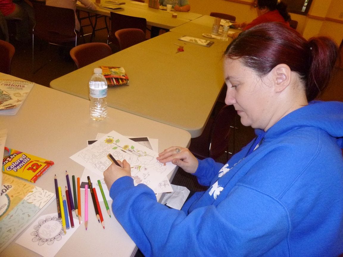 The kinder gentler hobby of adult coloring arrives in ellwood city