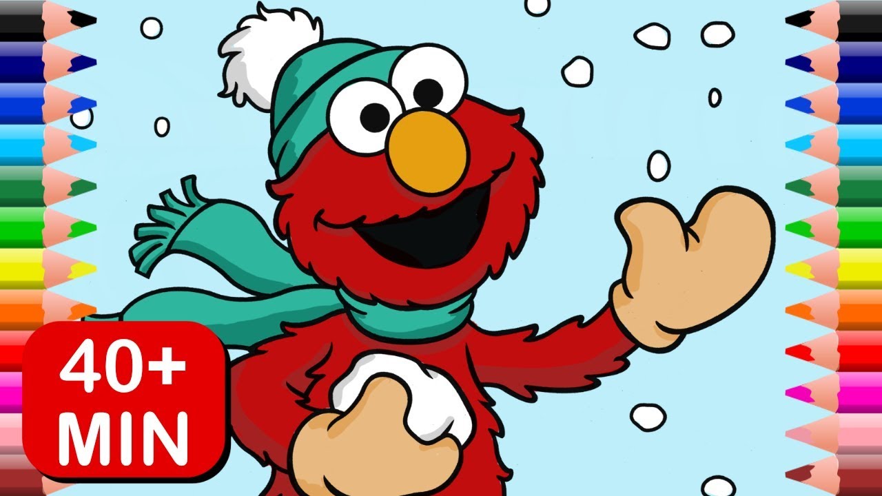 Elos world christas coloring pages sesae street kids learn colors