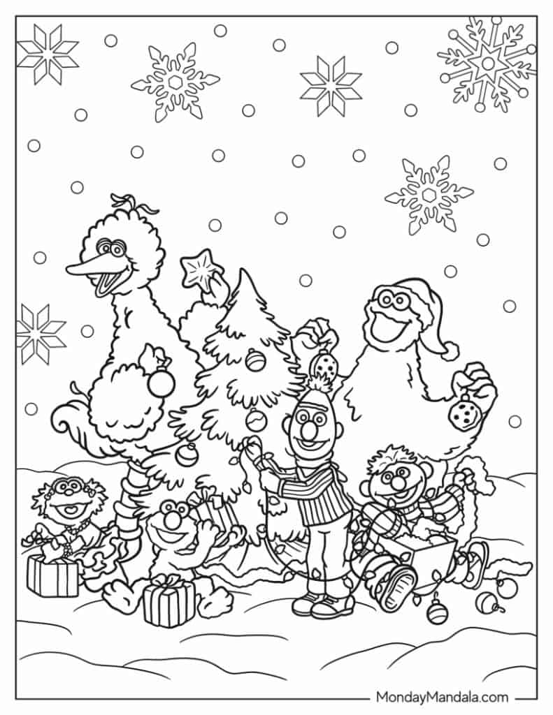 Sesame street coloring pages free pdf printables