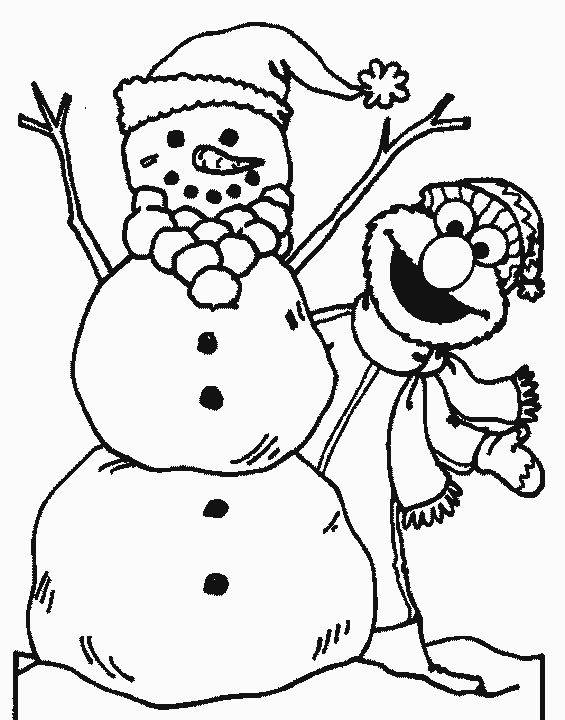 Elmo christmas coloring pages team colors
