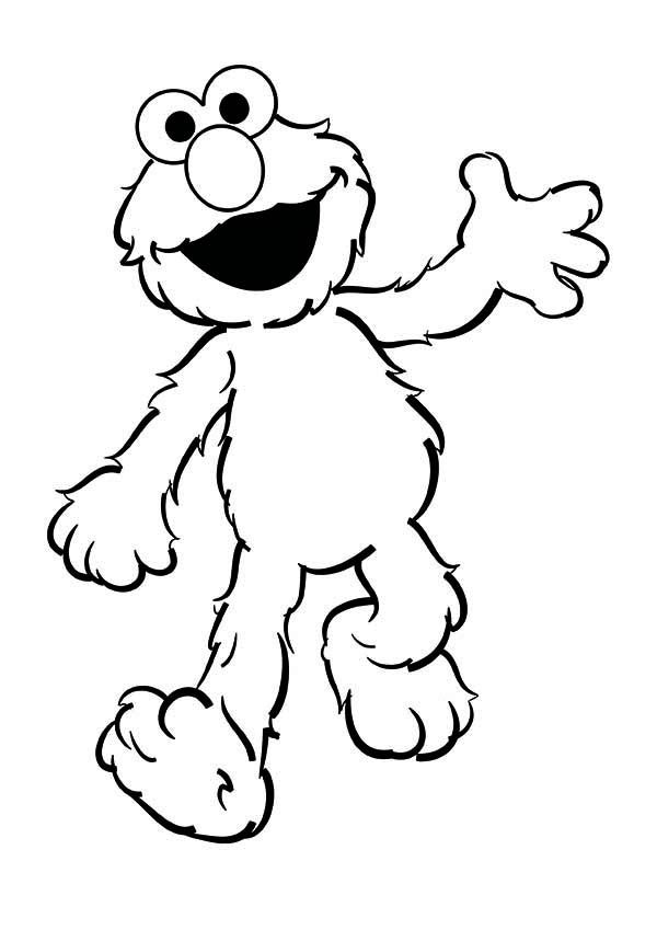 Elmo is very happy in sesame street coloring page in sesame street coloring pages elmo coloring pages elmo christmas