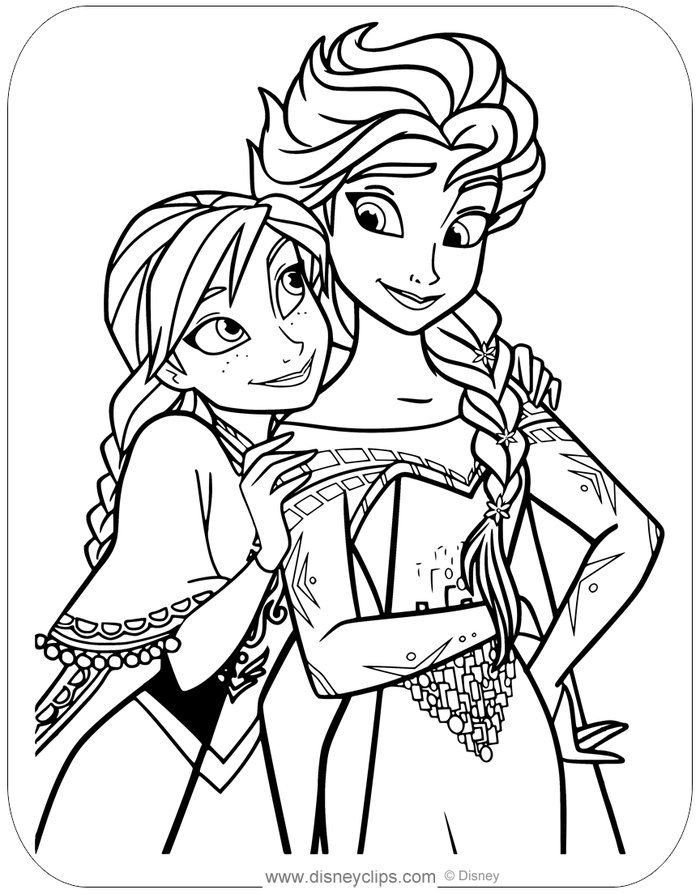 Anna and elsa coloring pages printable disney princess coloring pages princess coloring pages frozen coloring
