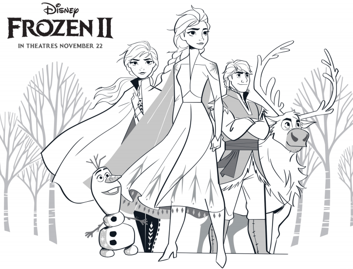 New free printable frozen coloring pages