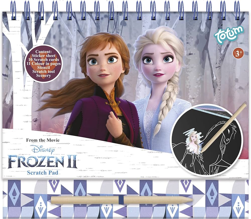 Frozen ii scratch book scratch book colouring book with stencils and glitter stickers with anna elsa activity book for home and travel buy online at best price in u