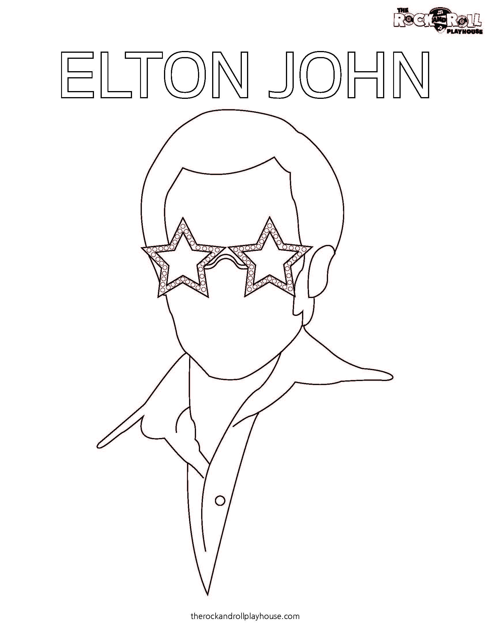 Elton john coloring the rock and roll playhouse