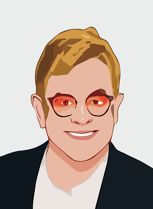 Elton john cartoon portrait jigsaw puzzle by ahmad nusyirwan