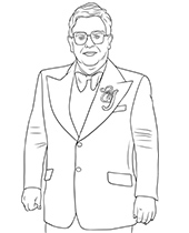 Adele coloring page to print
