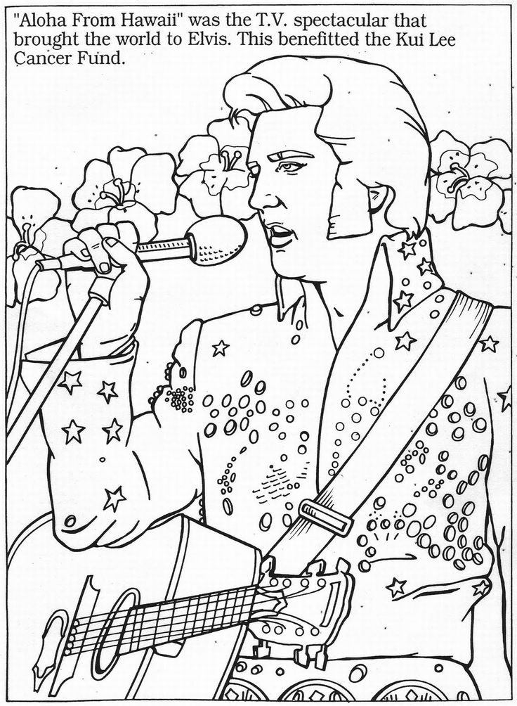 Elvis month color the king