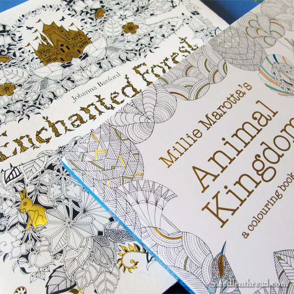 Embroidery design inspiration from coloring books â