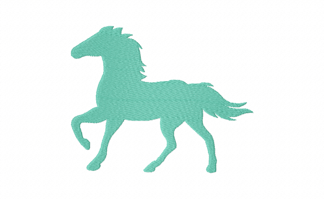 Horse stitched embroidery design â daily embroidery