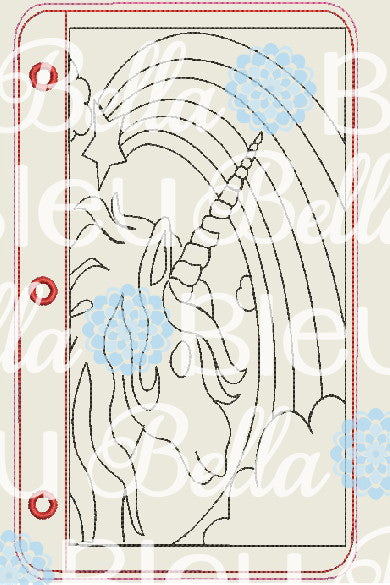 Ith unicorn horse coloring page pages machine embroidery design bella bleu embroidery
