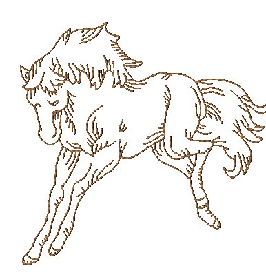 Redwork horses x machine embroidery designs â