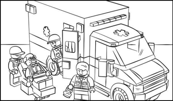 Free ambulance coloring pages printable pdf