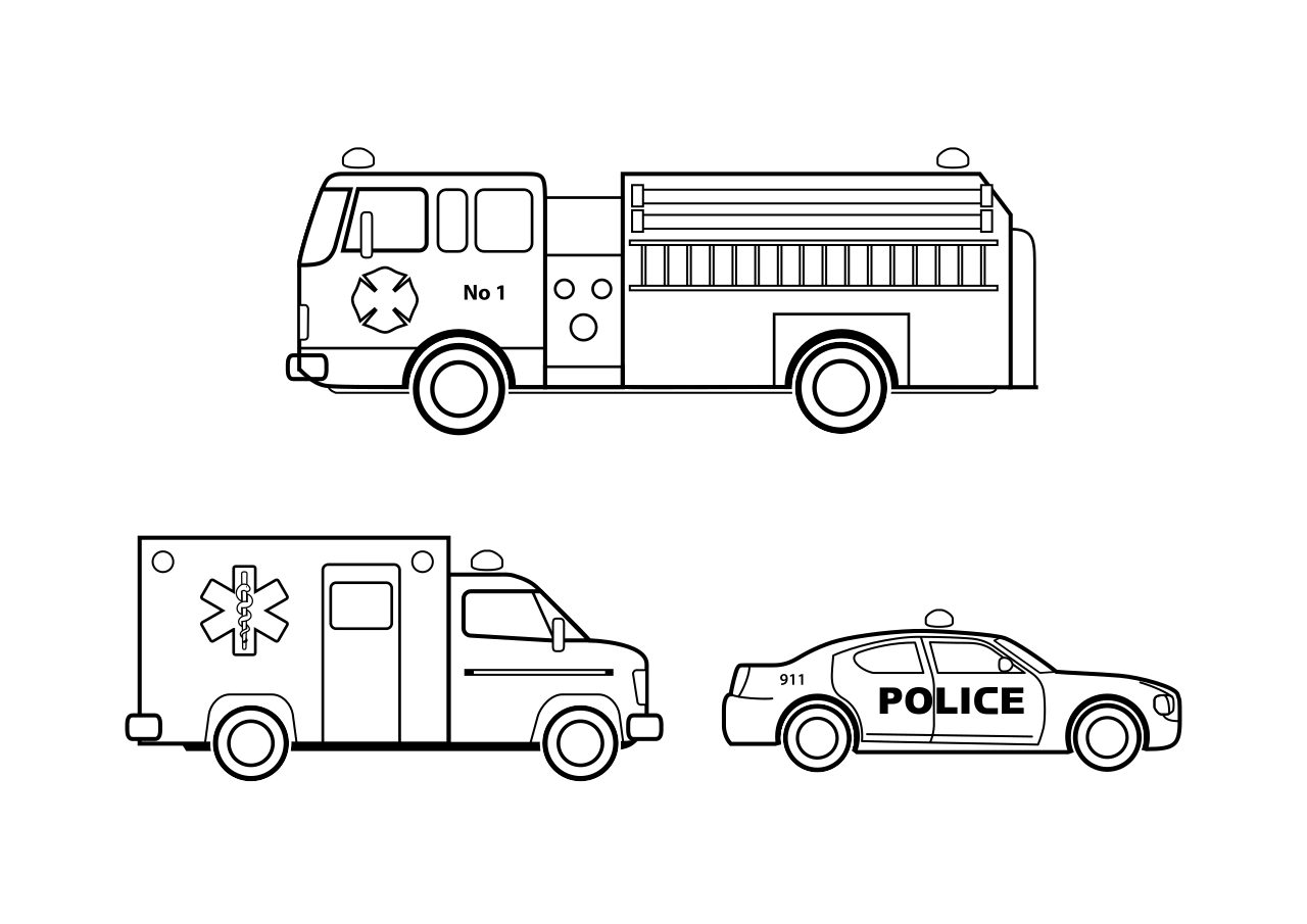 Fileemergency vehicle colouring pagesvg
