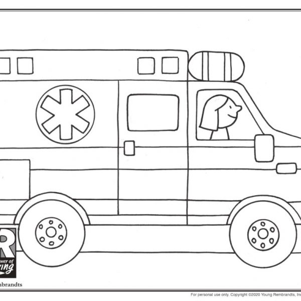Ambulance coloring page