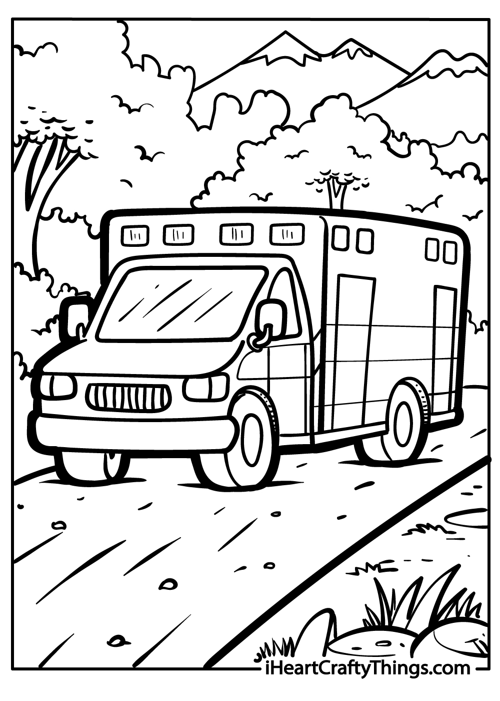 Ambulance pages free printables
