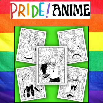 Pride anime emo and grunge style coloring pages by qetsy tpt