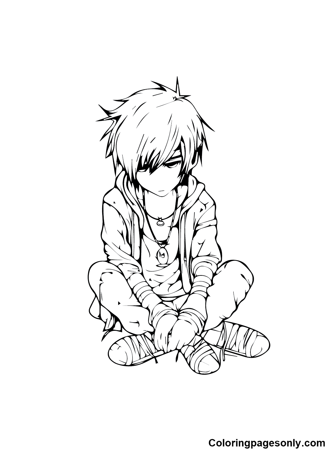 Emo coloring pages printable for free download