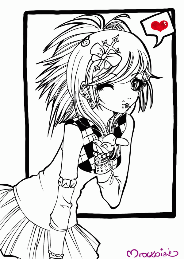 Emo coloring pages