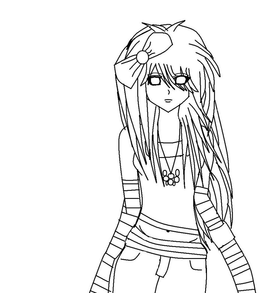 Emo coloring pages for the students educative printable anime coloring pages anime drawings