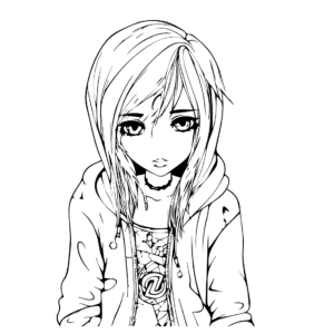 Emo coloring pages printable for free download