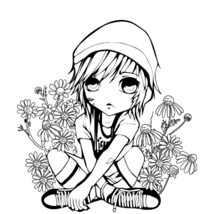 Emo coloring pages printable for free download