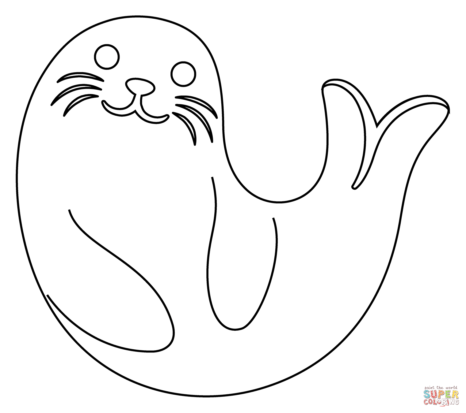 Seal emoji coloring page free printable coloring pages