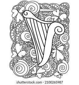Harp coloring photos and images