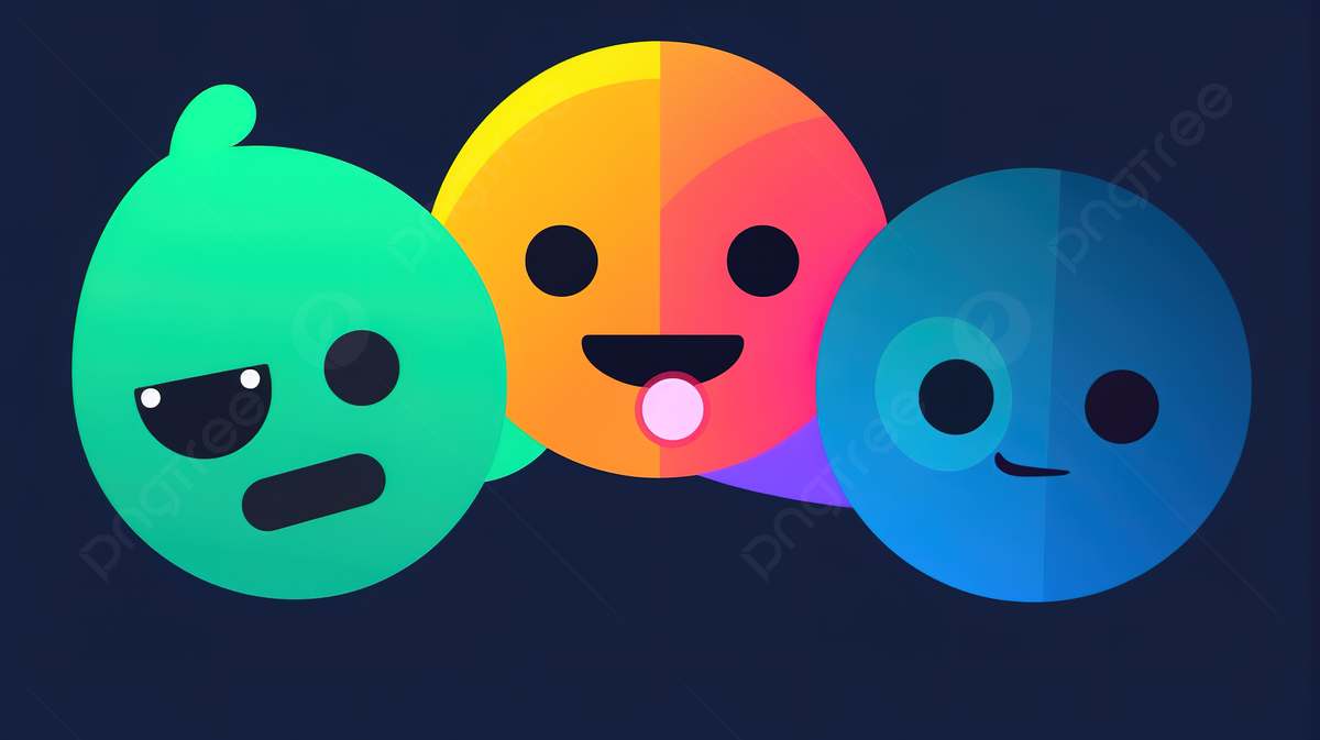 Fondo tr coloridos personaj de dibujos animados con la boca abierta fondo mejor foto de perfil de chat grupal imagen de fondo para dcarga gratuita