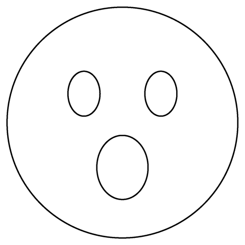 Face with open mouth emoji coloring page free printable coloring pages