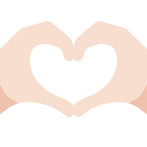 Ðð manos formando un corazãn tono de piel claro emoji
