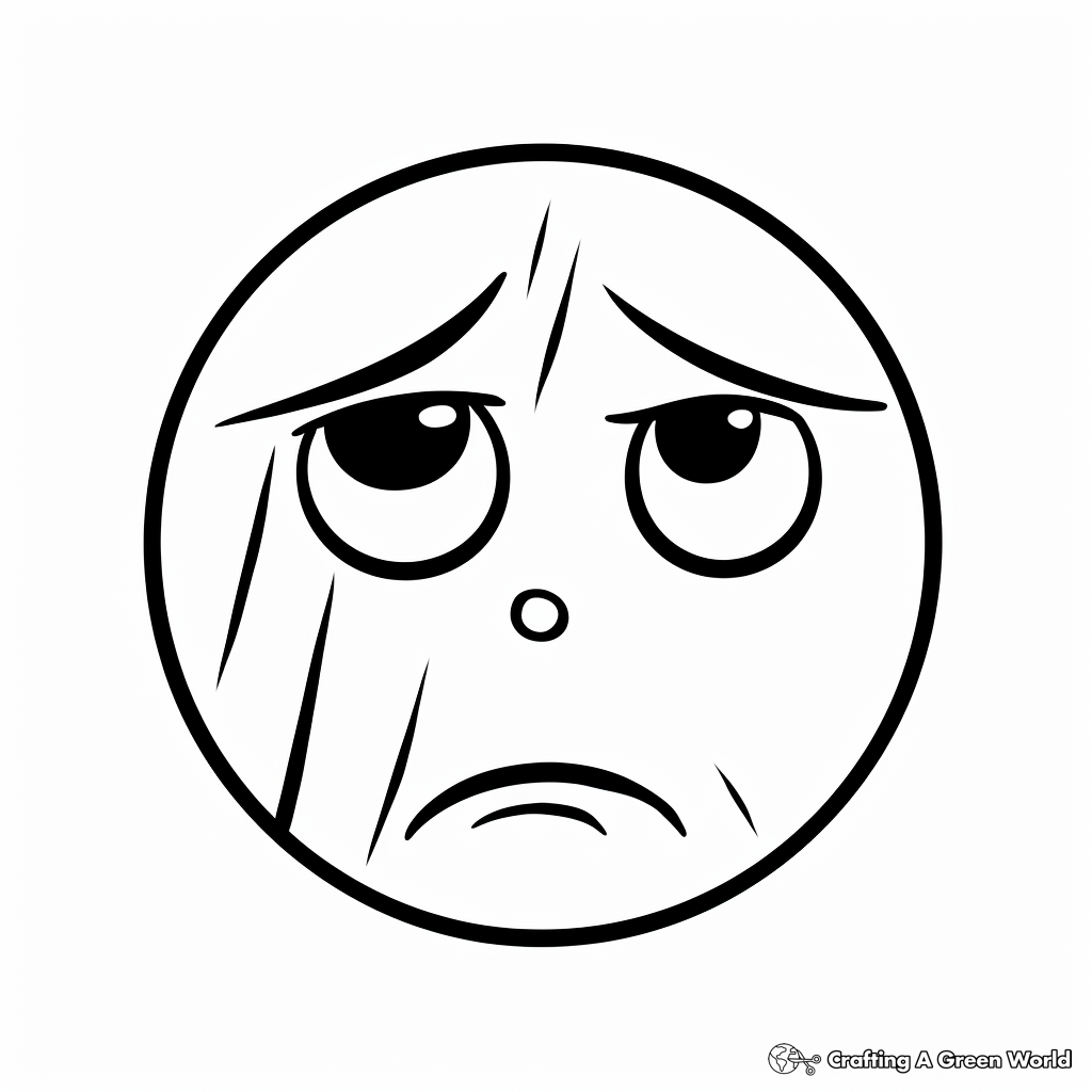 Sad face coloring pages