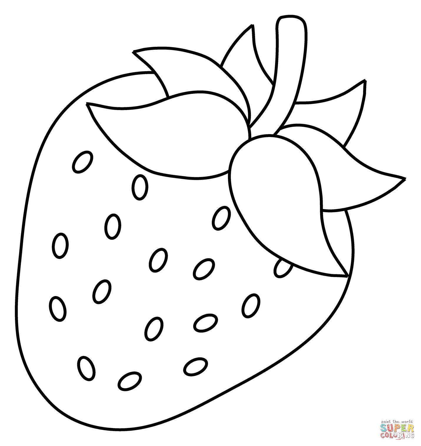 Strawberry emoji coloring page free printable coloring pages