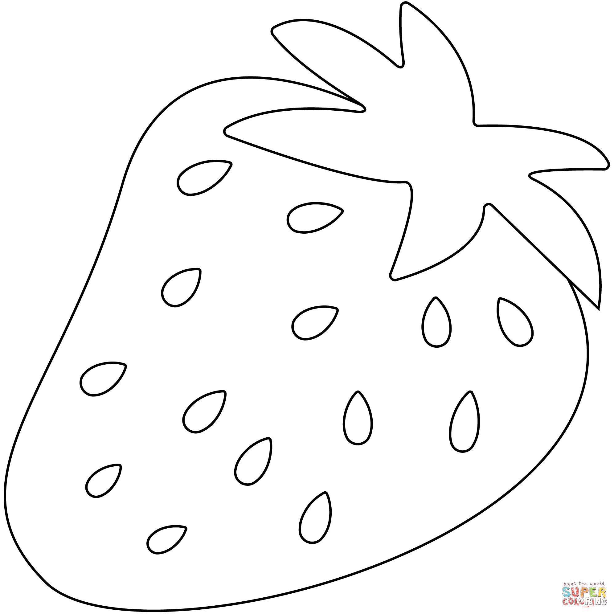 Strawberry emoji coloring page free printable coloring pages