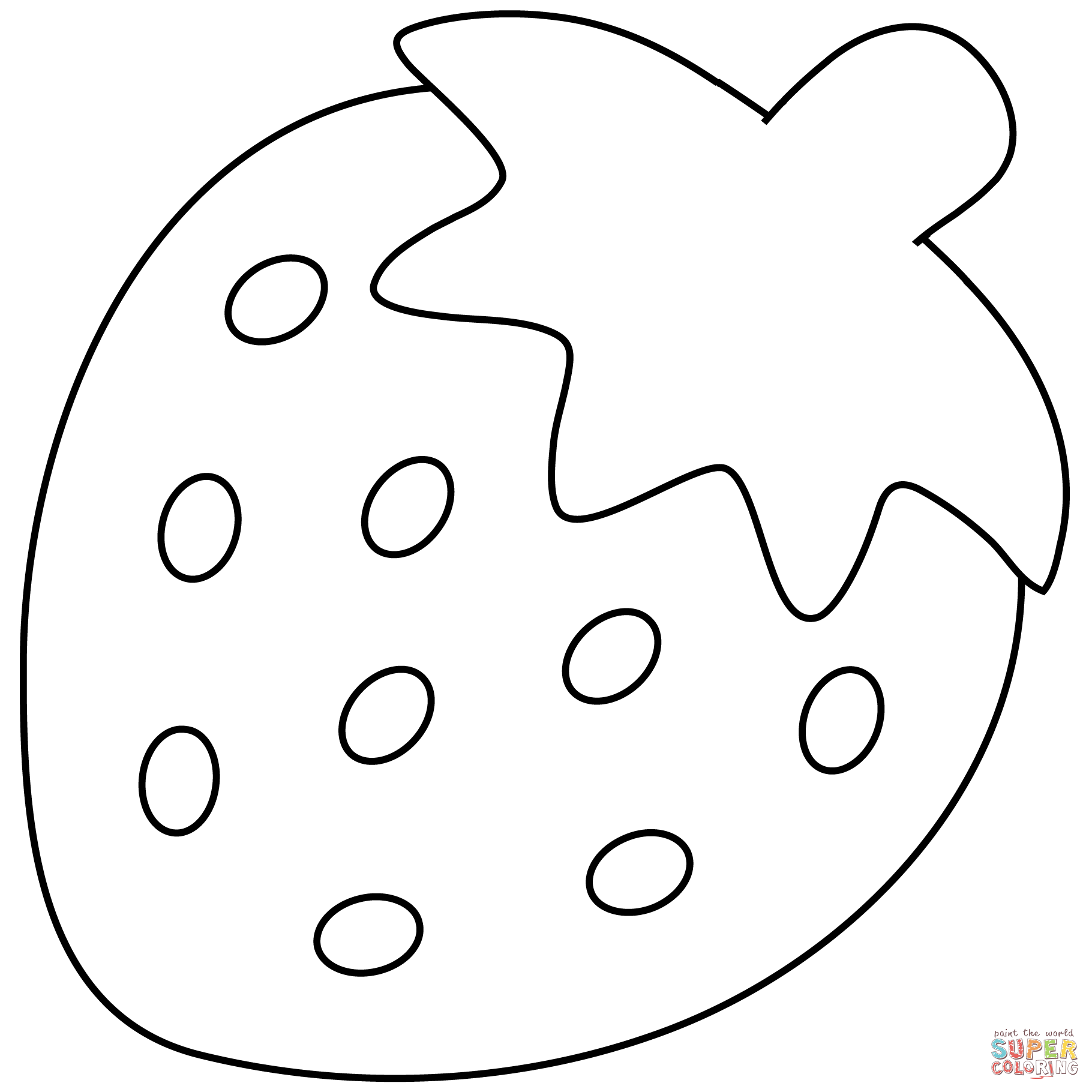 Dibujo de emoji de fresa para colorear dibujos para colorear imprimir gratis