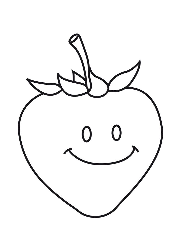 Colorful and fun fruit coloring pages