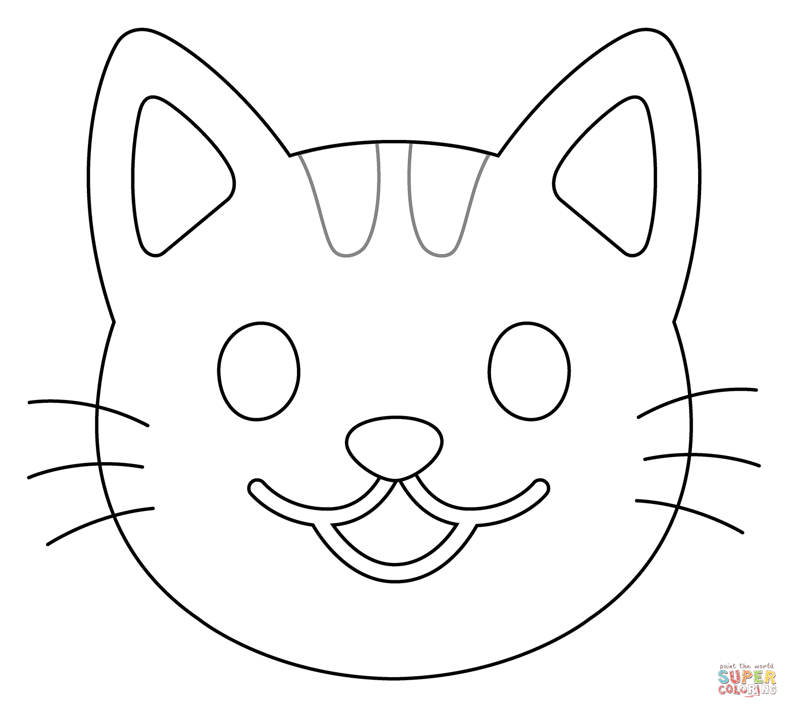 Grinning cat emoji coloring page free printable coloring pages