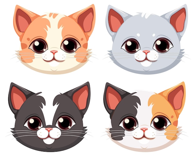 Vector e ilustracion de emoji gato para dcargar gratis