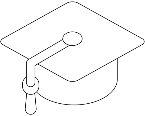 Graduationcap emoji coloring page free printable coloring pages