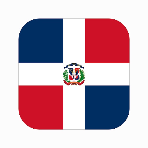 Premium vector dominican republic flag simple illustration for independence day or election